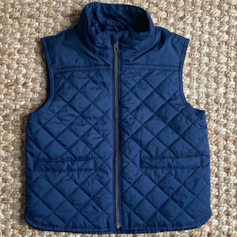 New: Crewcuts Quilted Walker Vest in Navy Blue. Size xs or 4 / 5